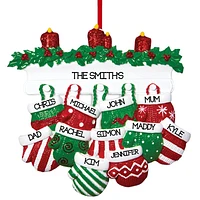 Mitten Family of 11 Ornament