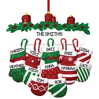 Mitten Family of 12 Ornament