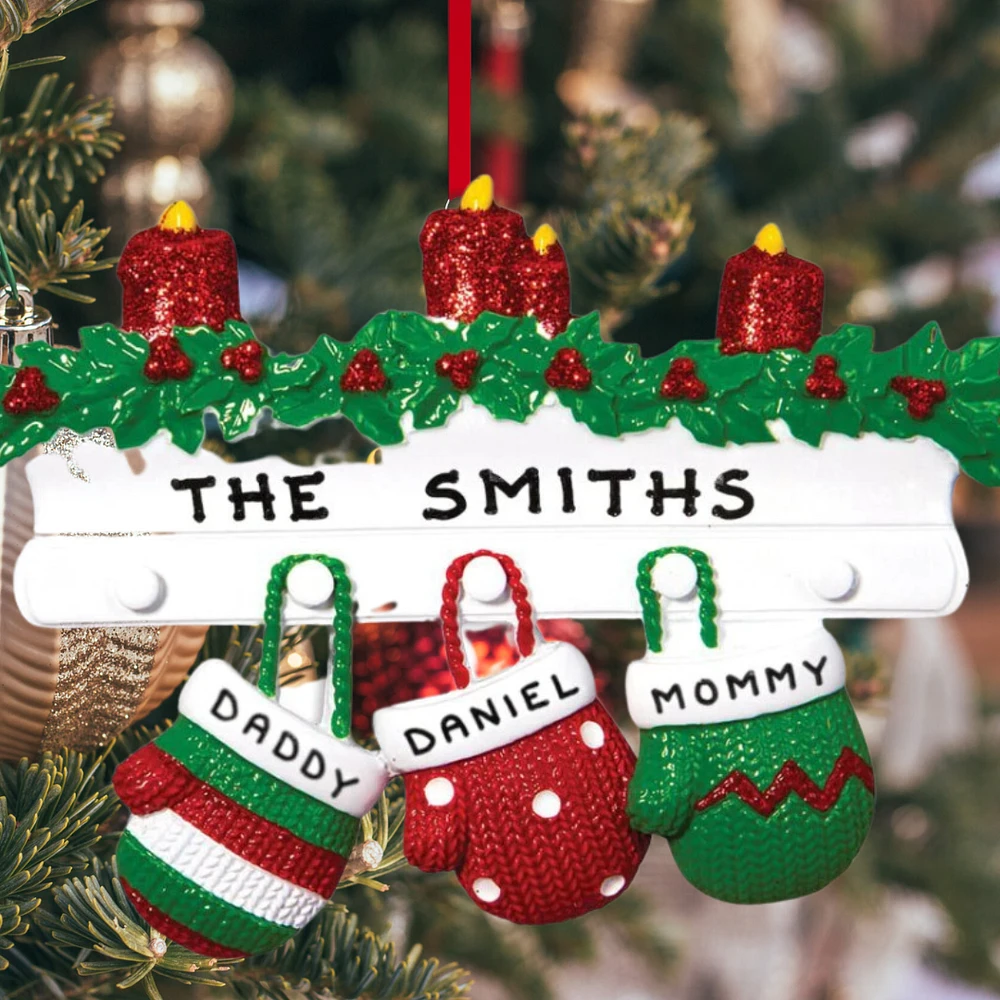 Mitten Family of 3 Ornament