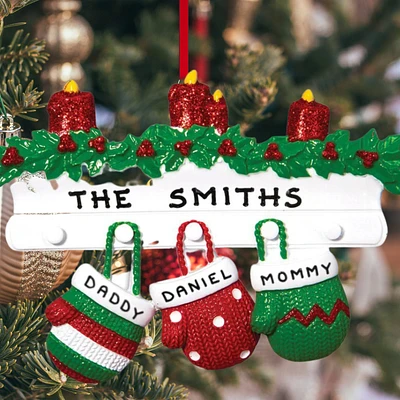 Mitten Family of 3 Ornament