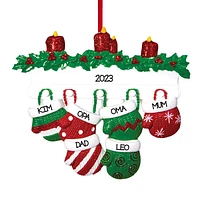 Mitten Family of 6 Ornament