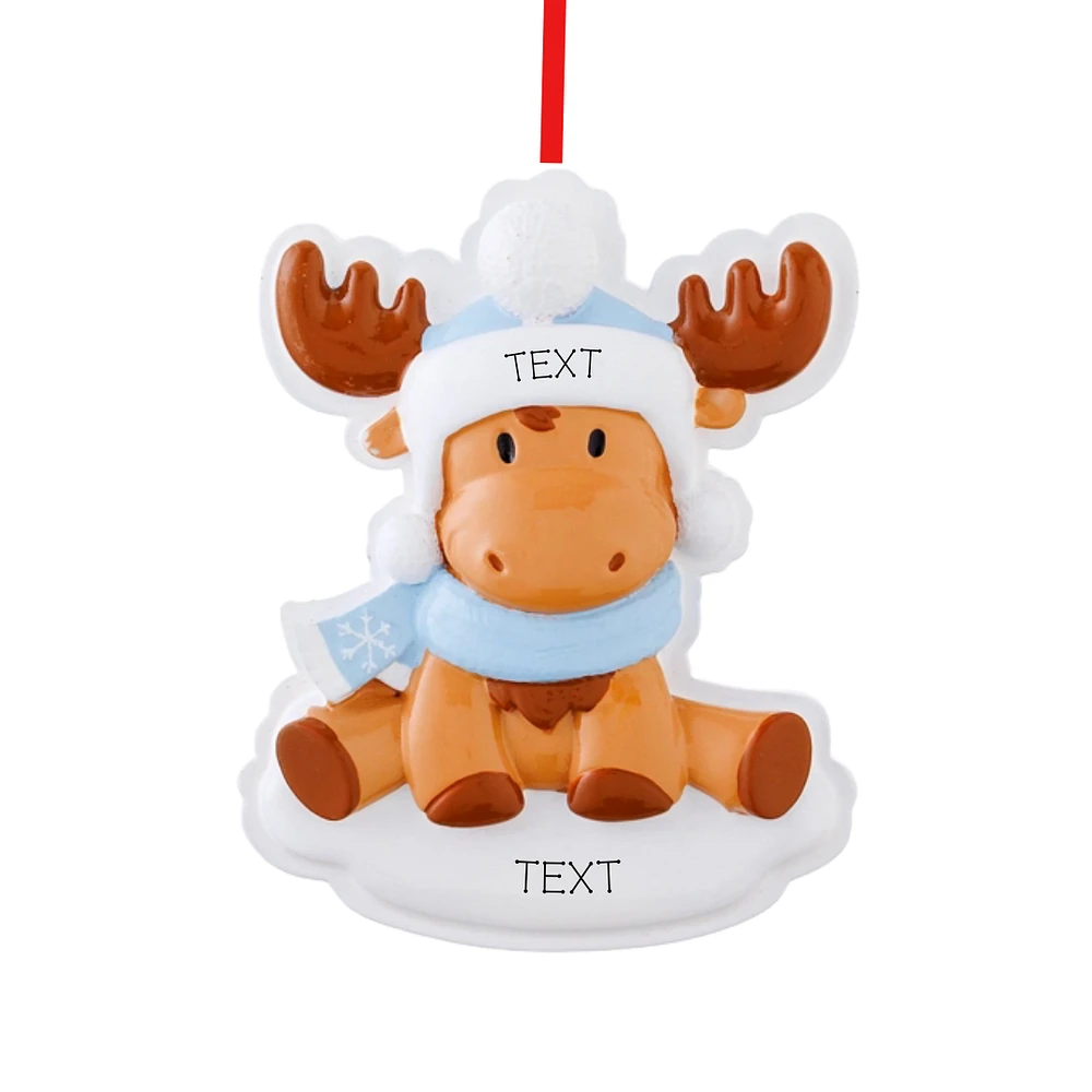 Blue Moose Ornament