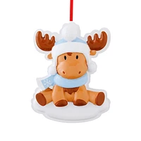 Blue Moose Ornament