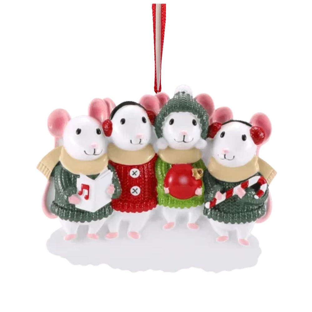 Mouse Family of 4 Ornament