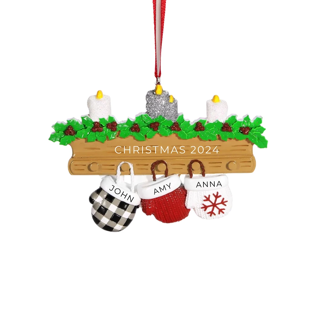 New Mitten Family 3 Ornament