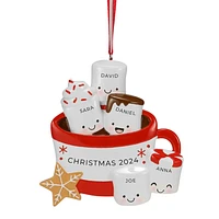 New Hot Cocoa Family of 5 Ornament