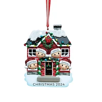 New House Family of 4 Ornament