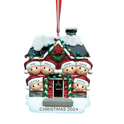 New Home Family of 6 Ornament