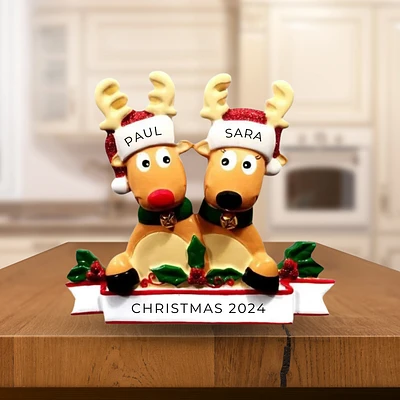 New Reindeer Family of - Table Topper Stand Decoration