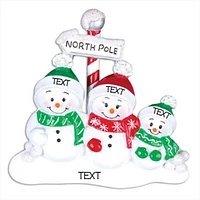 North Pole Family of Ornament