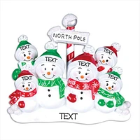North Pole Family of 6 Ornament