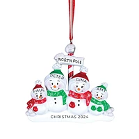 North Pole Family of 4 Ornament
