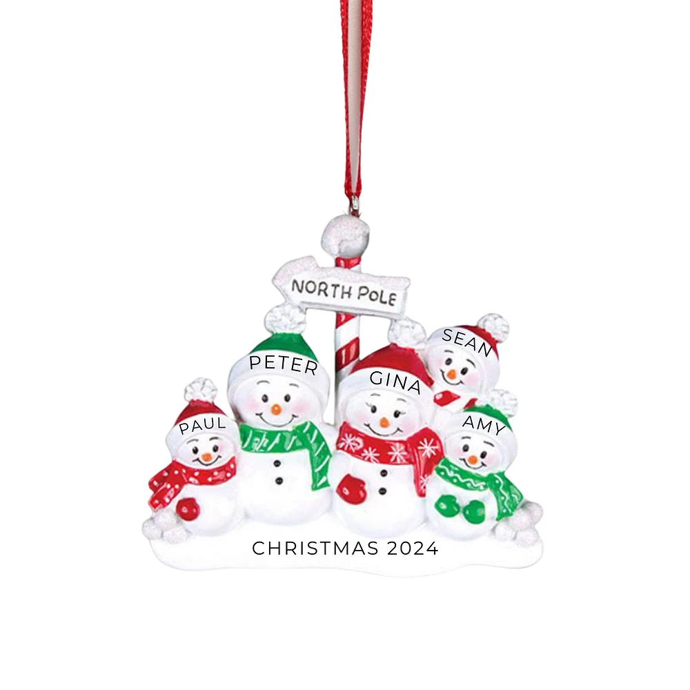 North Pole Family of Ornament