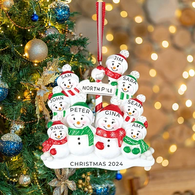 North Pole Family of 9 Ornament