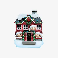 New House Family of 3 Ornament