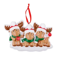 Cutesy Moose Family of Ornament