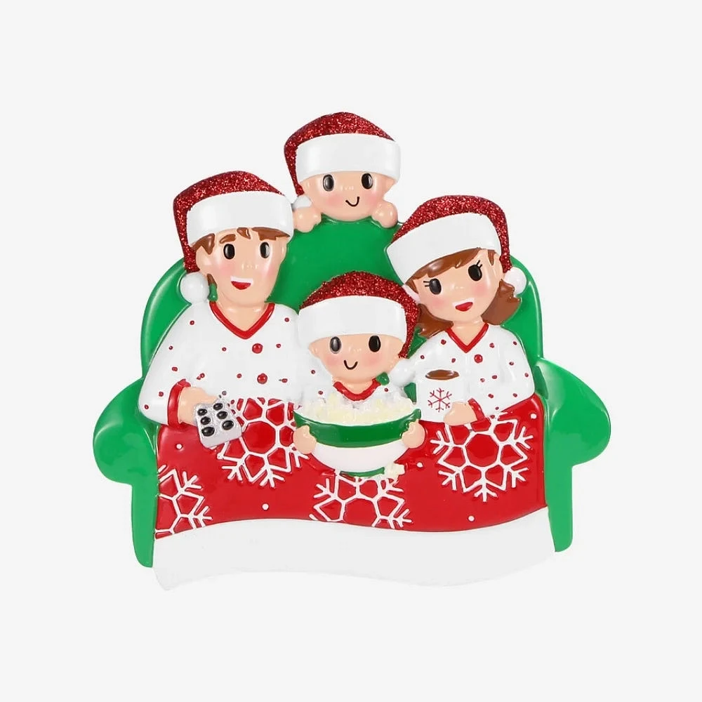 Family of 4 Movie Night Ornament