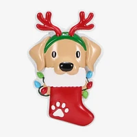 Dog with Reindeer Antlers Ornament