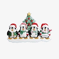 Winter Penguin Family of Ornament