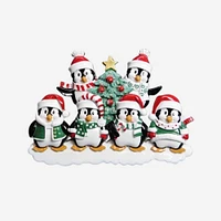 Winter Penguin Family of 6 Ornament