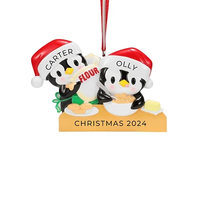 Penguin Baking Family of Ornament