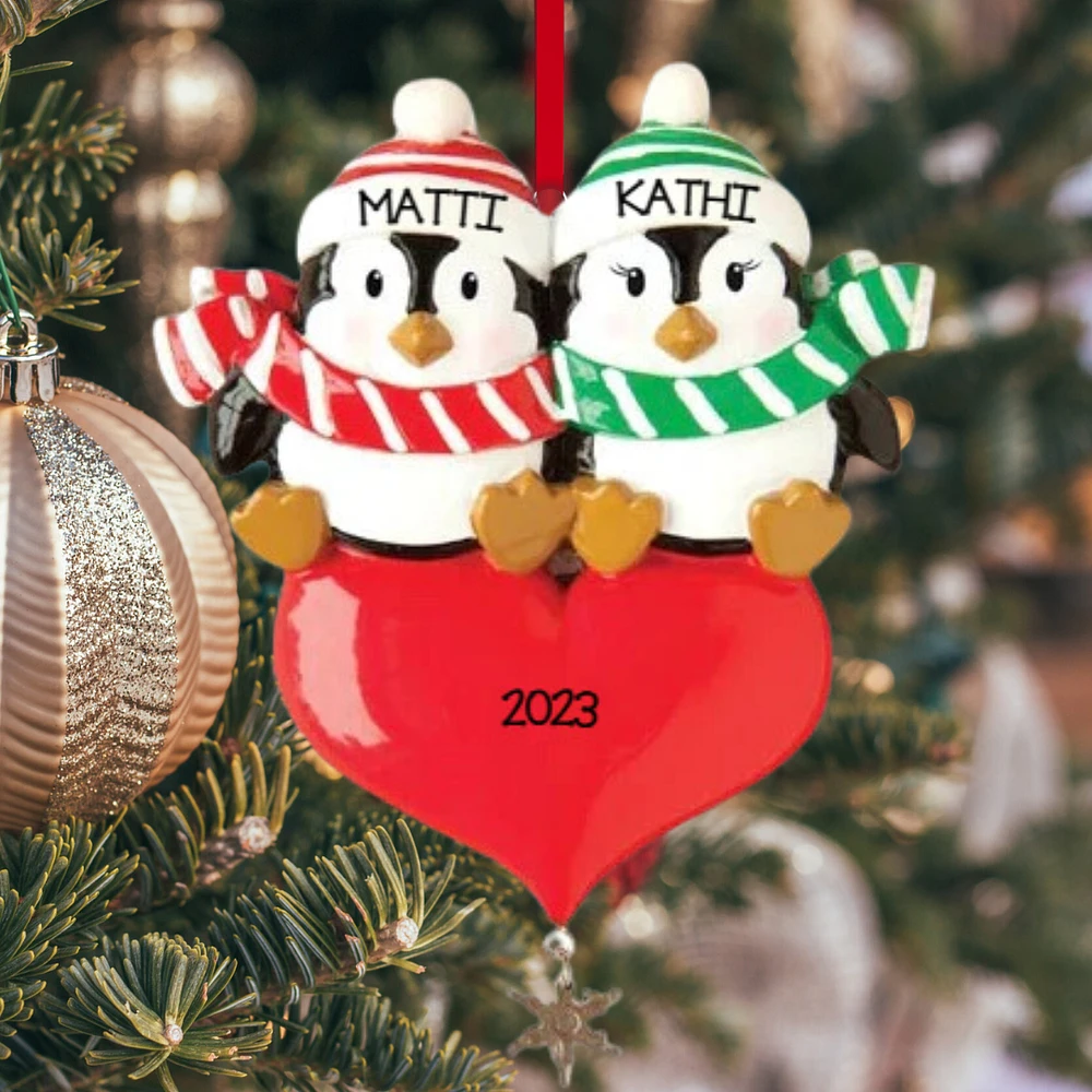 Penguin Couples Ornament