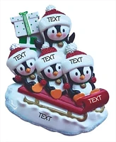 Penguin Family of on Sleigh Ornament