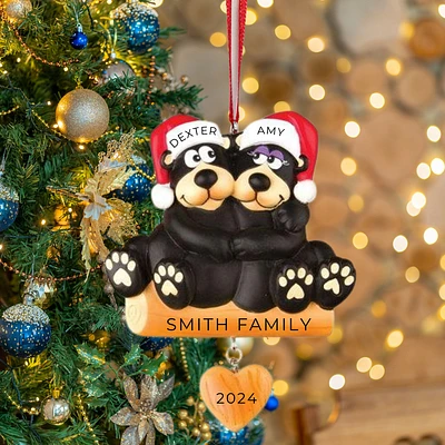 Black Bear Couple Ornament