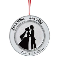 Bride and Groom Couple Silhouette Ornament