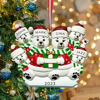 Polar Bear Family of 6 Ornament