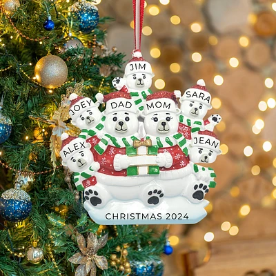 Polar Bear Family of 7 Ornament