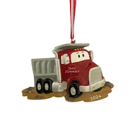 Red Dumpster Truck Ornament