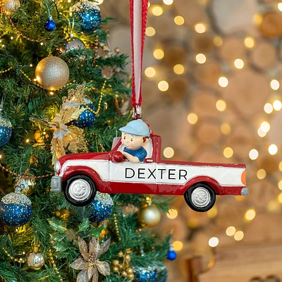 Red Pickup truck Ornament