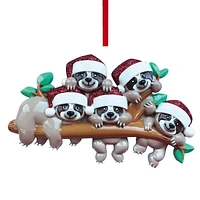 Sloth Family - Family of 5 Ornament