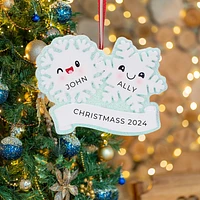 Snowflake Family of 2 Ornament