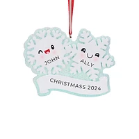 Snowflake Family of 2 Ornament