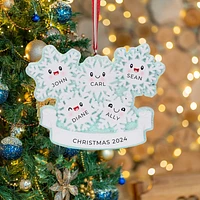 Snowflake Family of 5 Ornament