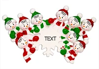 Snowman Snowflake Family of Ornament