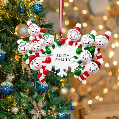 Snowman Snowflake Family of Ornament
