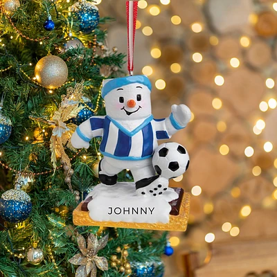 Soccer Snowman Ornament