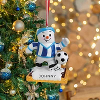 Soccer Snowman Ornament