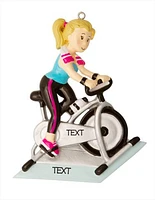 Spin Bike Girl Ornament