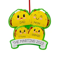 Taco Family of 4 Ornament