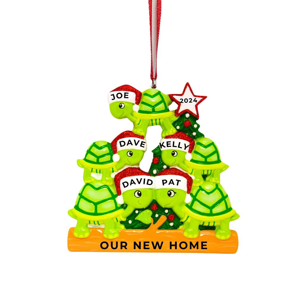 Turtle Family of 5 Ornament