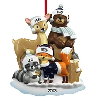 Woodland Family of 4 Ornament