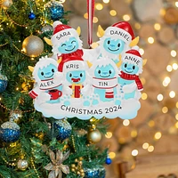 Yeti Family of 6 Ornament