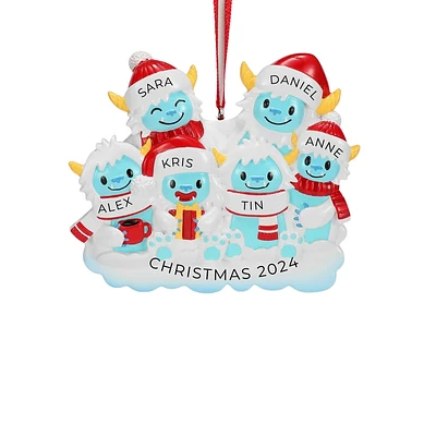 Yeti Family of 6 Ornament