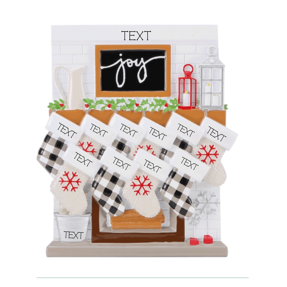Mantle Stocking Family of Ornament