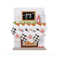 Mantle Stocking Family of 10 Ornament