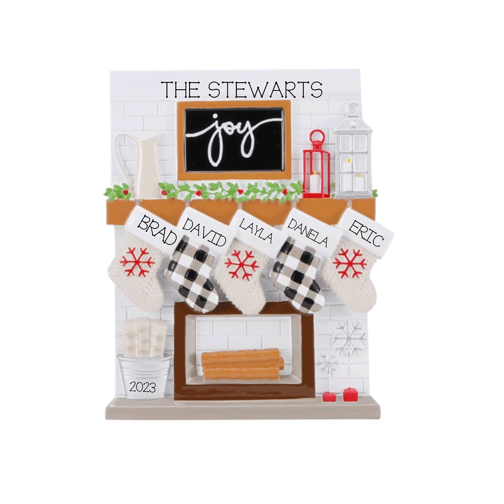 Mantle Stocking Family of Ornament